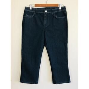 Lafayette148 Shorts Denim Jean Jorts Capri Size 6 Indigo Blue NWOT